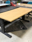 Height Adjustable Large Steelcase Blonde Desk